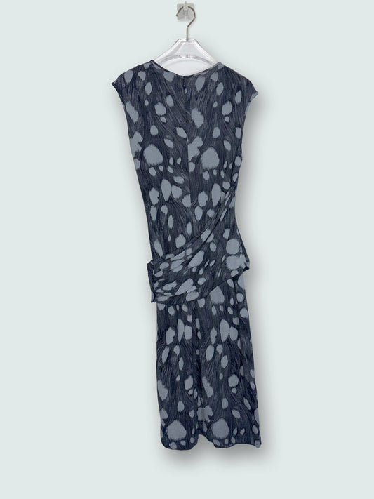Printed Jersey Draped Waist Detail Sleeveless Dress | Sz2~XS