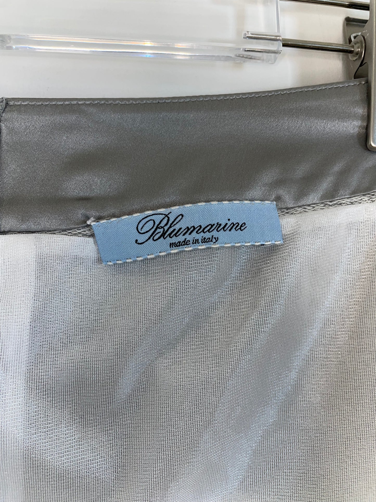 Y2K Grey Bedazzled Jersey Silk Trim Mini Skirt | Size IT40 UK8 Small