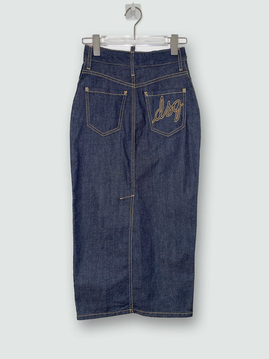 Blue Denim Jean Mid-length Skirt | Size EU36 UK4 2XSmall