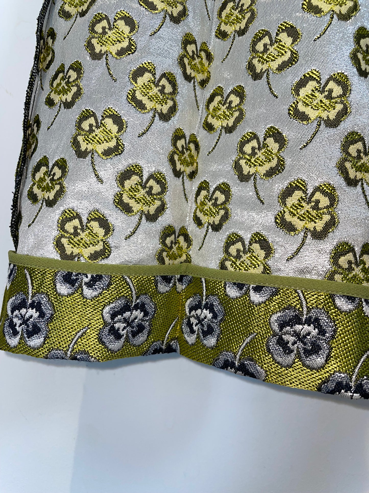 Gold Clover Floral Jacquard Trousers | IT 38 XXS