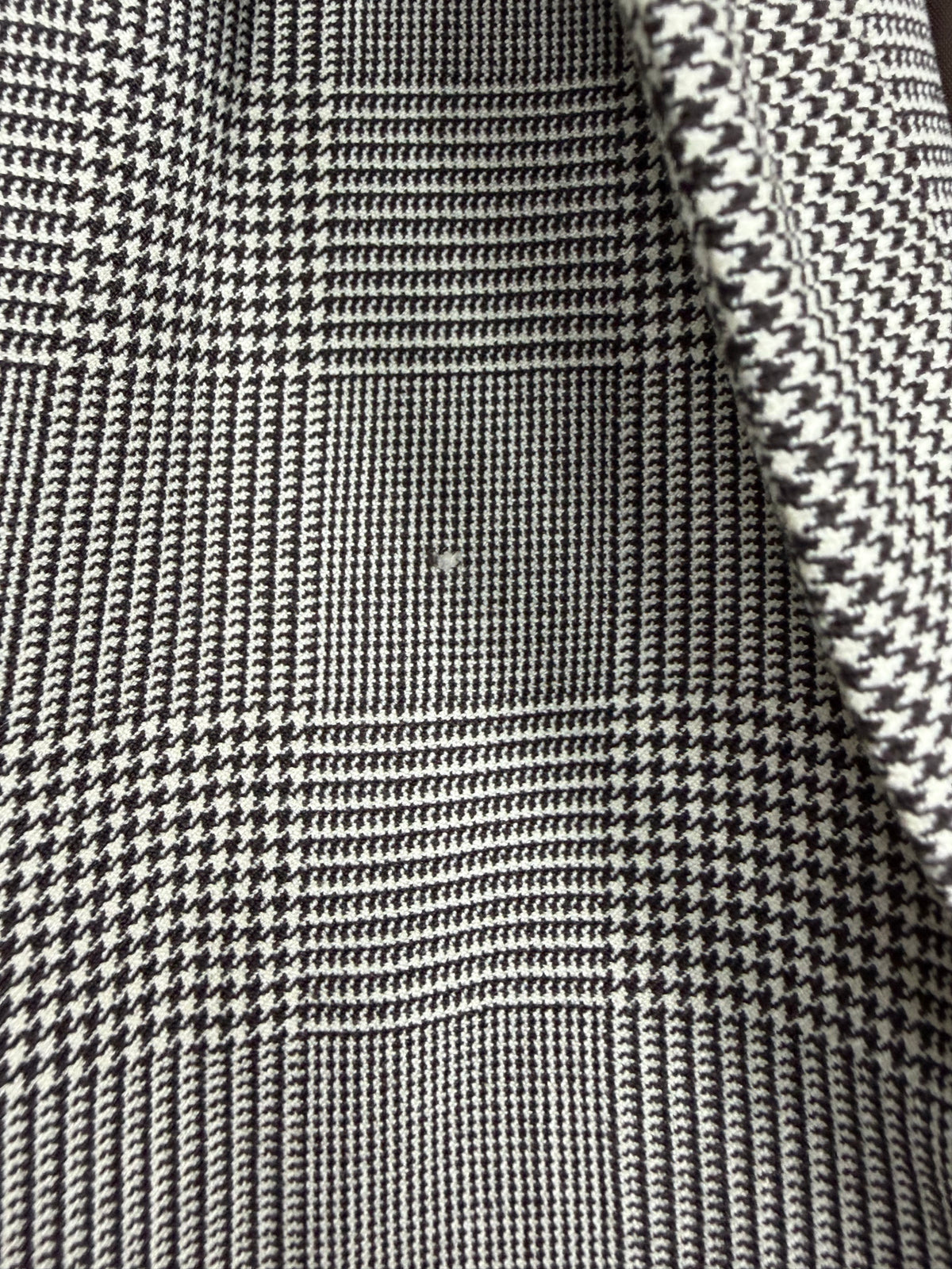 Houndstooth Wool Blazer w/ Tie Front & Flared Bell Cuffs | Sz DE34