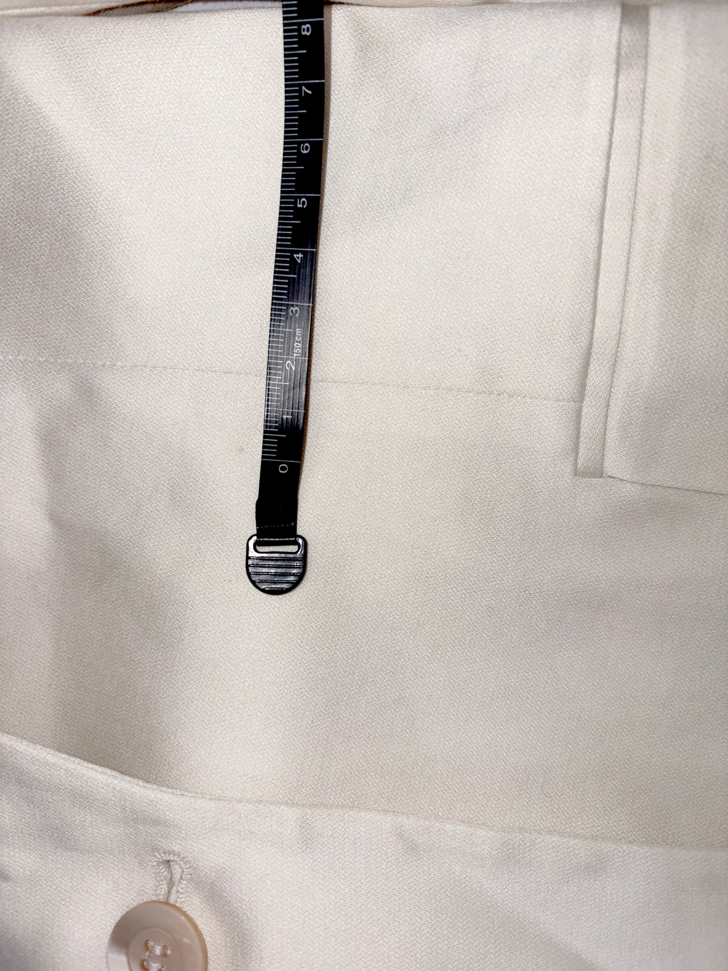 Cotton Ecru White Balloon Sleeve Blazer Jacket | FR 38 ~ Small