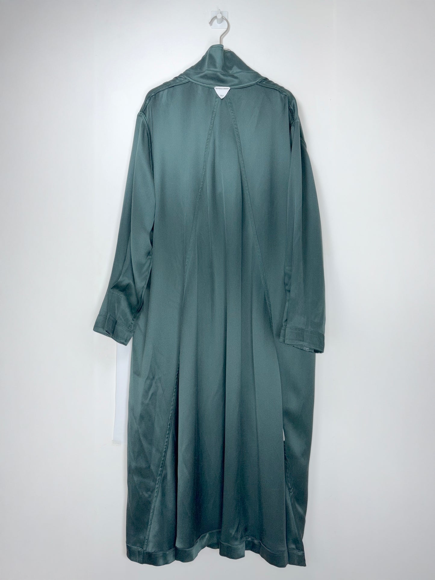 100% Silk Green Long Sleeves Dress | Sz IT 40 ~ Small