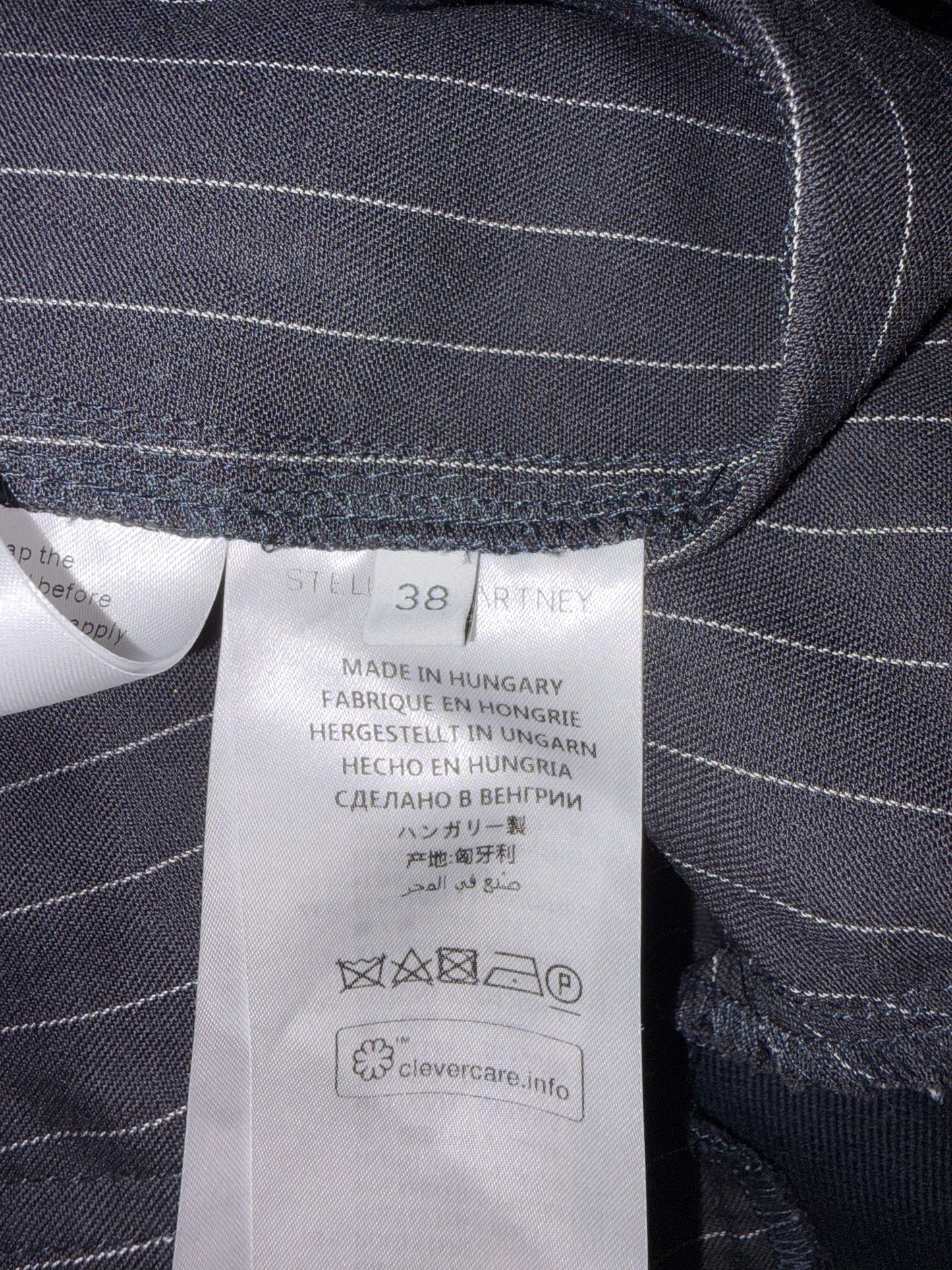 Navy Pinstriped Gathered Trousers Pants | Sz IT38 ~ Small