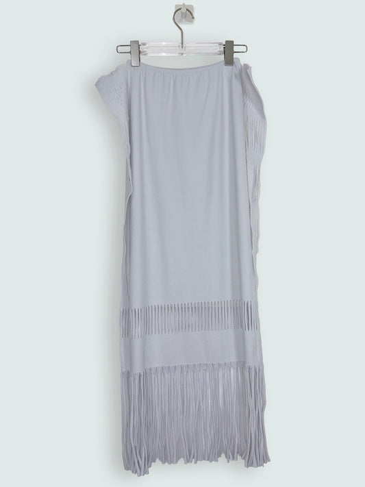 Pastel Purple Cutout Fringed Maxi Long skirt |Sz 2 XS-Small