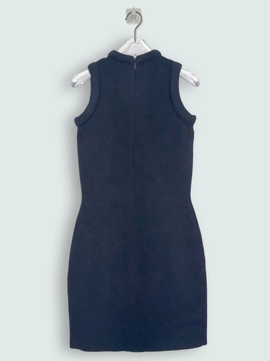 Black Raised 3D Neck and Armhole Shift Dress | Sz UK8 ~ XS