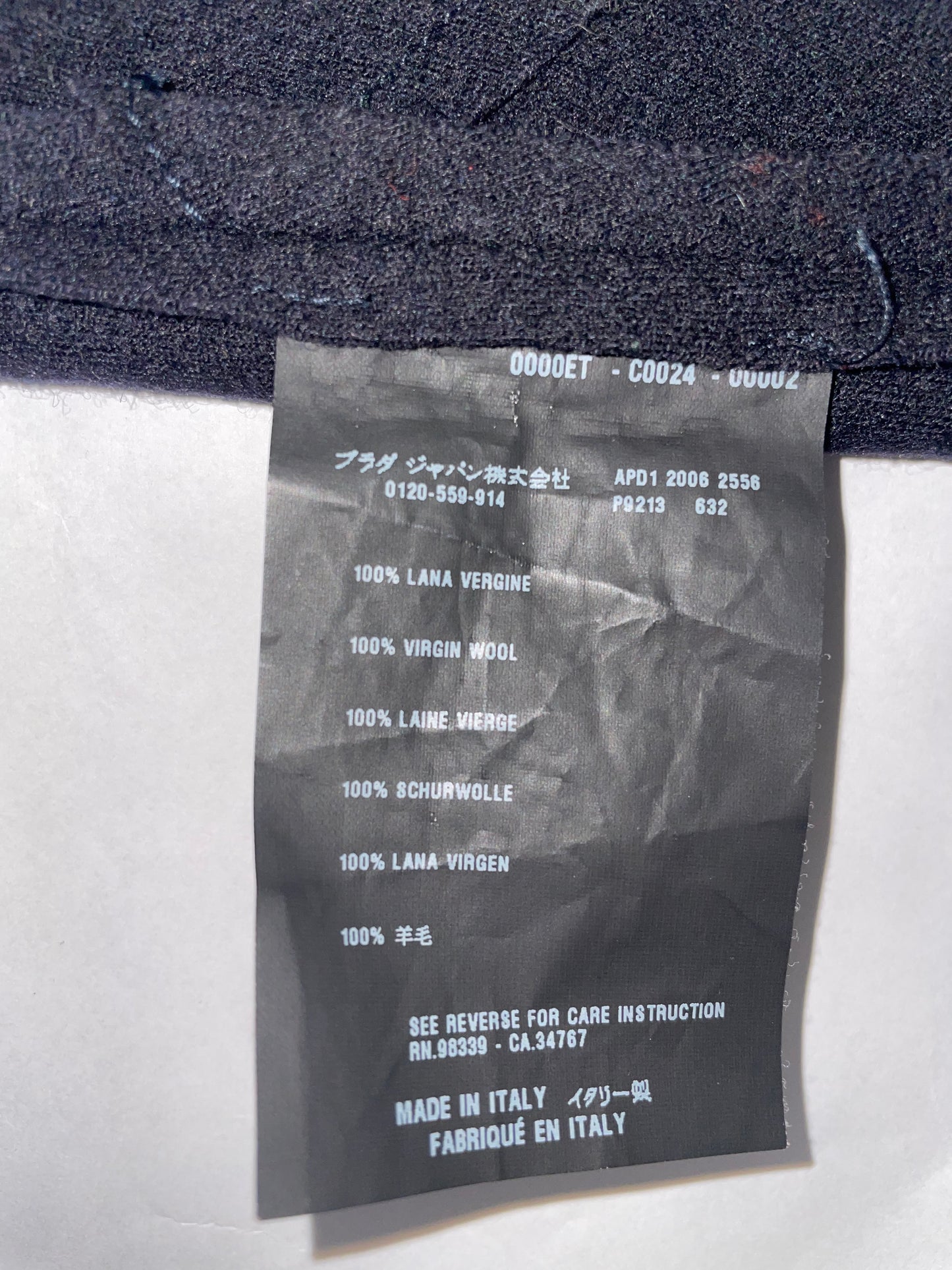 V Neck 100% Wool Black Top | Size IT42