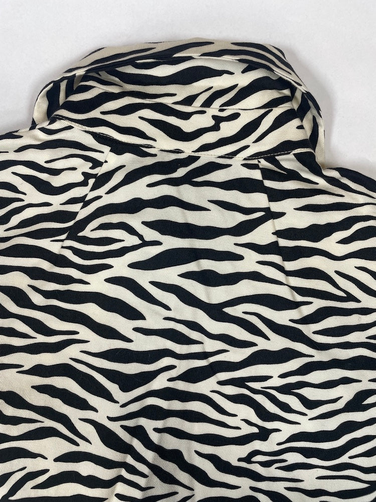 *RUNWAY* F/W 2020 Animal Zebra Print Shirt | FR36 UK8 US4 Small