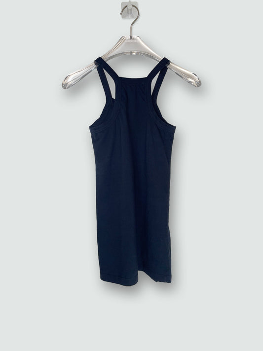 Black Cotton Tank Top | Size XXS