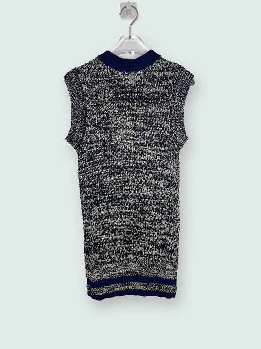 Navy & Off White Knit Vest | Sz Small