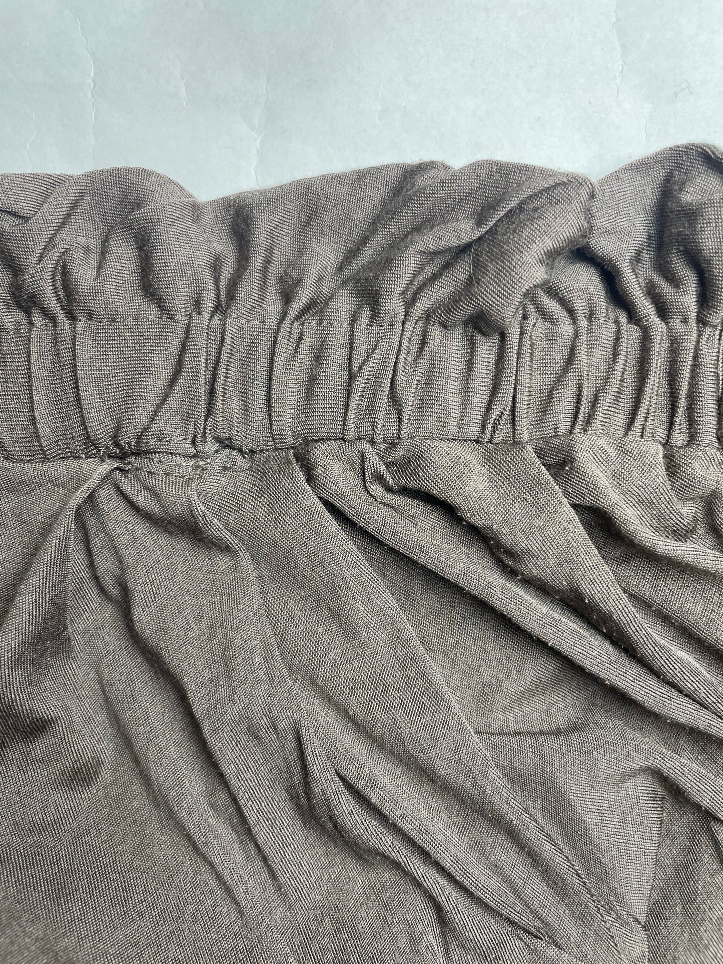 Grey Drape Silk Cotton Jersey Wrap Skirt | Sz Small