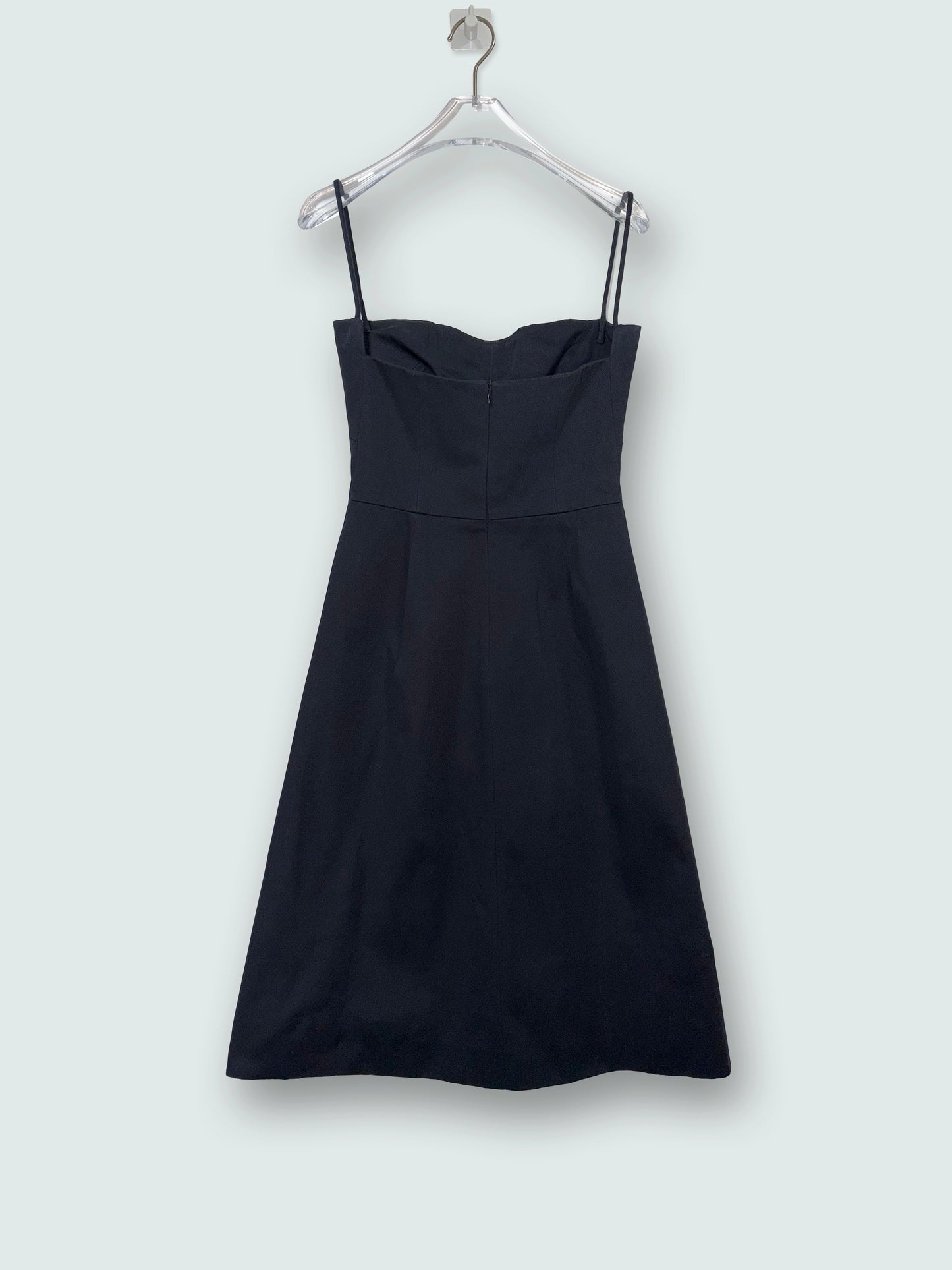 Structural Cotton Strappy A-line Black Dress | Sz EU34 ~ XXSmall