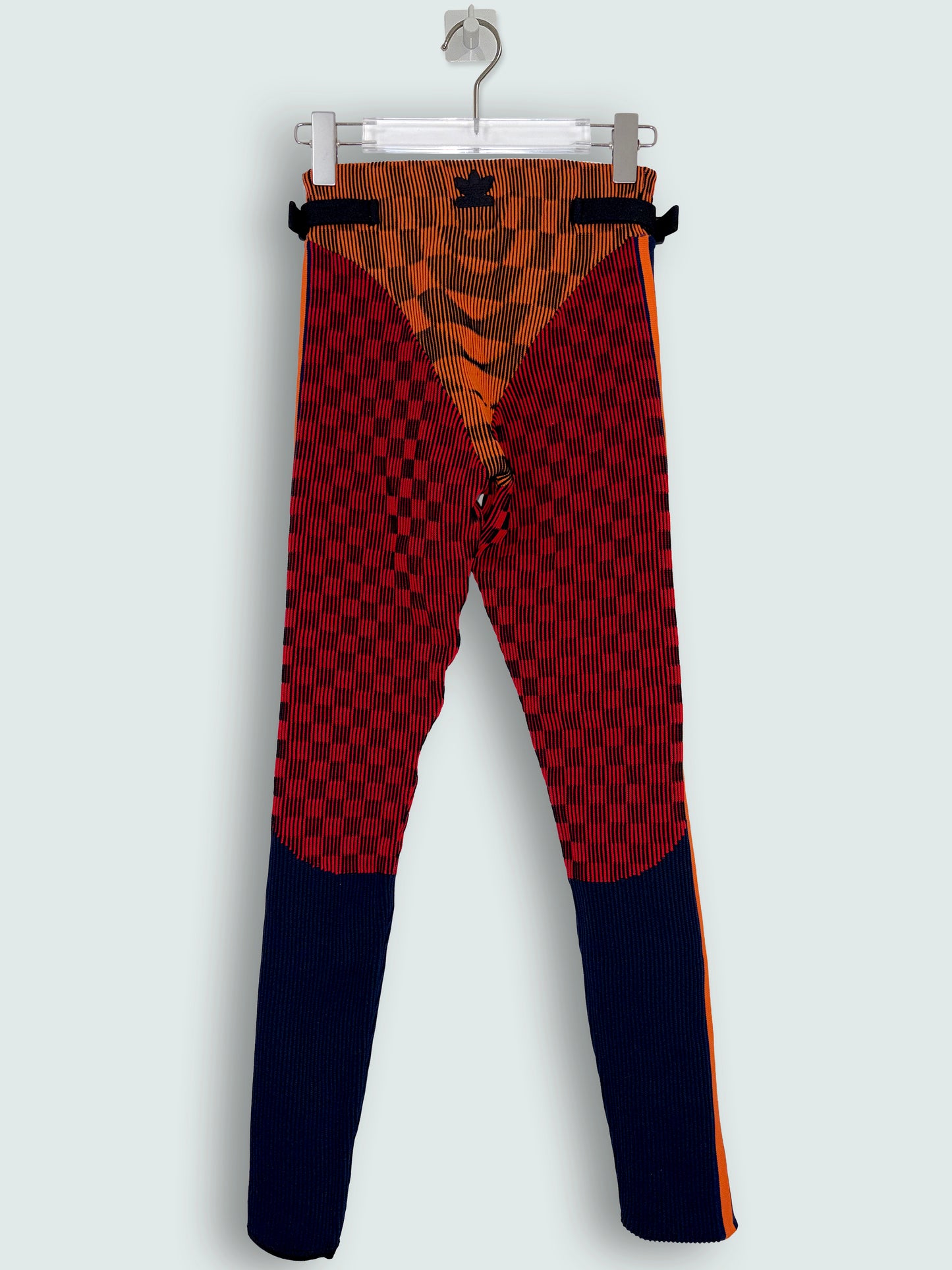 Orange Checkerboard Leggings | Sz XS UK4