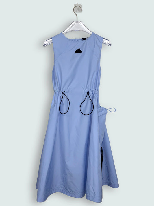 Blue Drawstring Waist Sleeveless dress | Sz XS