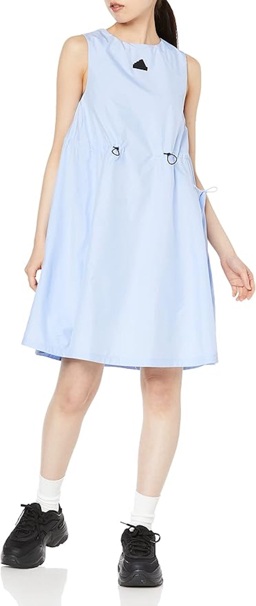 Blue Drawstring Waist Sleeveless dress | Sz XS
