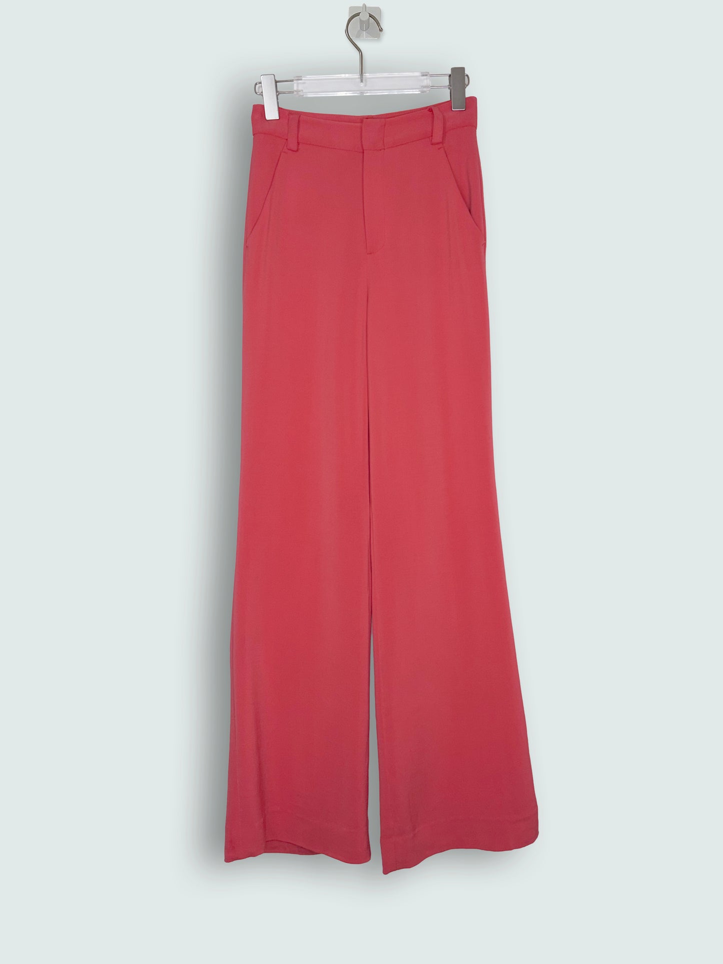 Peach Pink Orange Wide Legs Trousers Made in New York | Sz XS