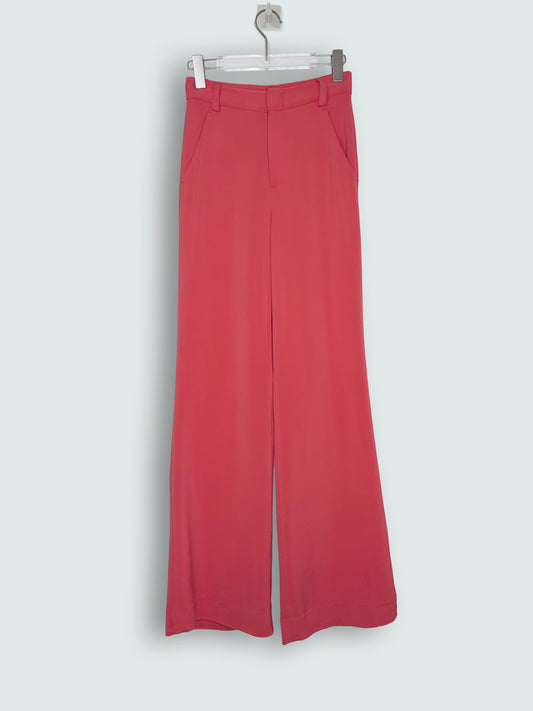 Peach Pink Orange Wide Legs Trousers Made in New York | Sz XS