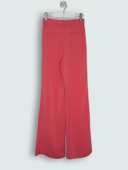 Peach Pink Orange Wide Legs Trousers Made in New York | Sz XS