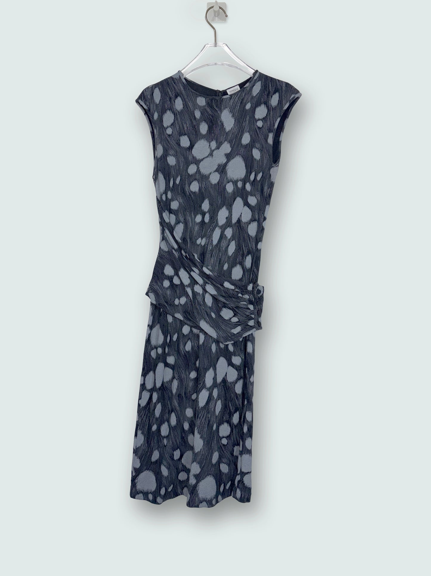 Printed Jersey Draped Waist Detail Sleeveless Dress | Sz2~XS
