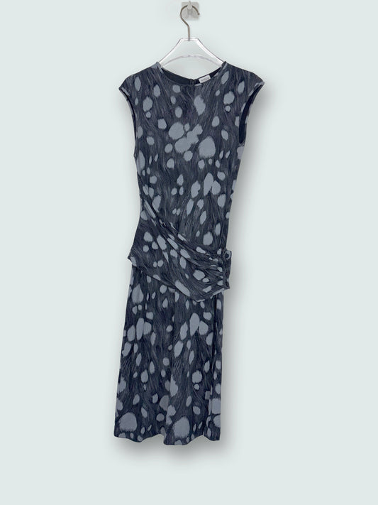 Printed Jersey Draped Waist Detail Sleeveless Dress | Sz2~XS