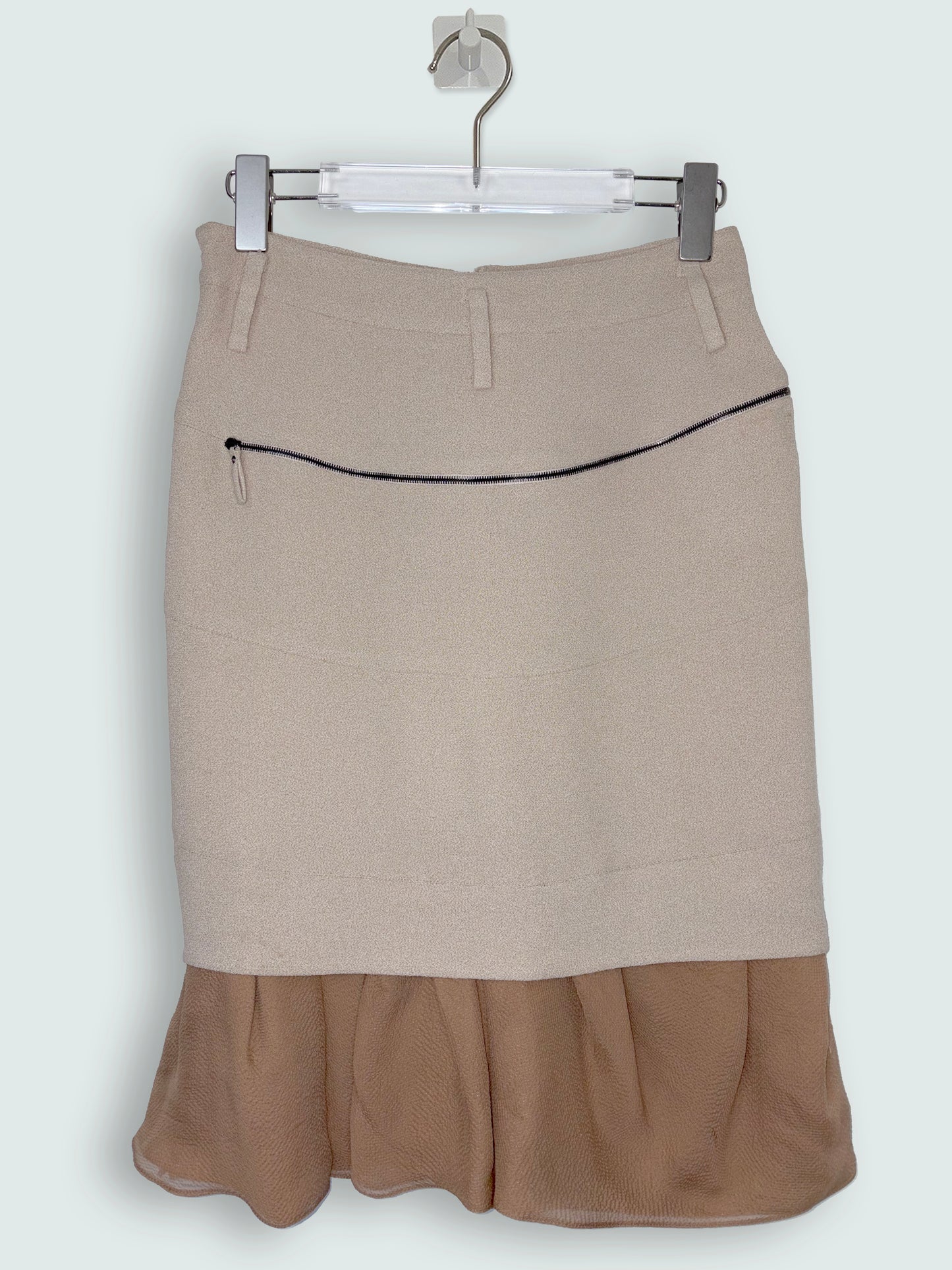 by Nicolas Ghesquiere | Pre-Fall 2009 Vintage Beige Skirt | Sz FR36