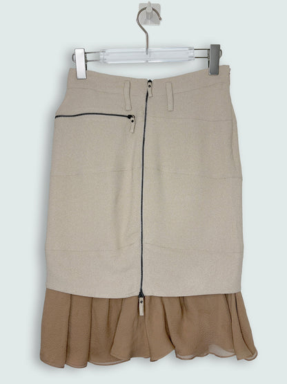 by Nicolas Ghesquiere | Pre-Fall 2009 Vintage Beige Skirt | Sz FR36