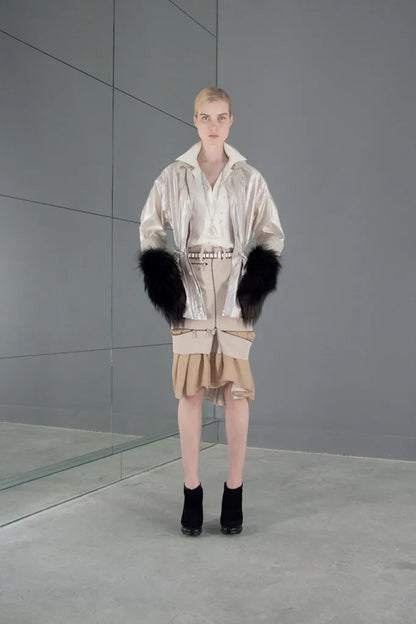 by Nicolas Ghesquiere | Pre-Fall 2009 Vintage Beige Skirt | Sz FR36