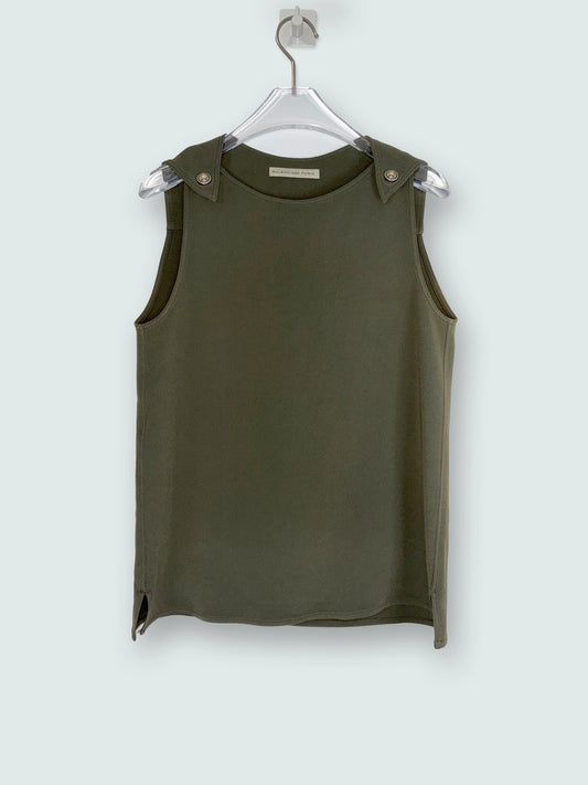 Scoop Neck Green Top | Sz Fr 36 ~ Small