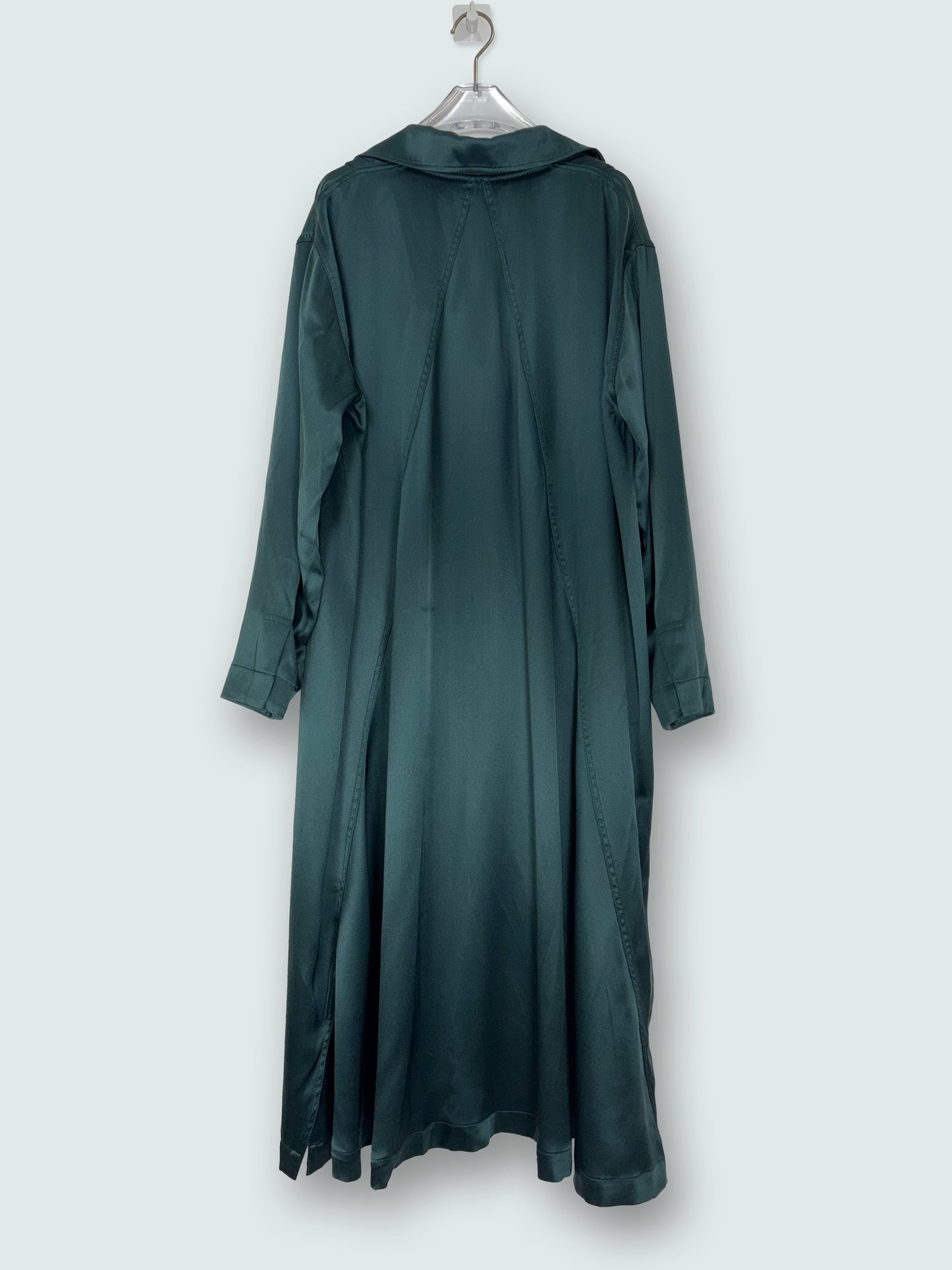 100% Silk Green Long Sleeves Dress | Sz IT 40 ~ Small