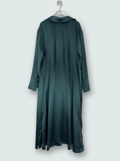 100% Silk Green Long Sleeves Dress | Sz IT 40 ~ Small