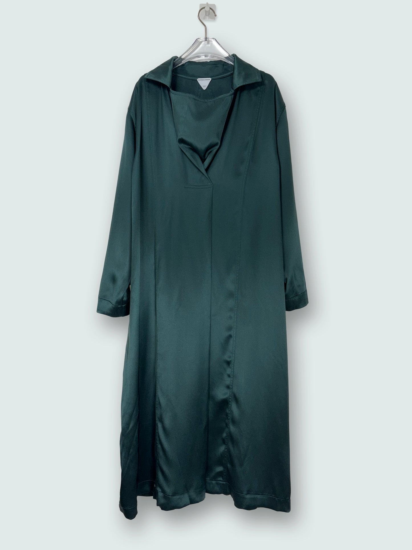100% Silk Green Long Sleeves Dress | Sz IT 40 ~ Small