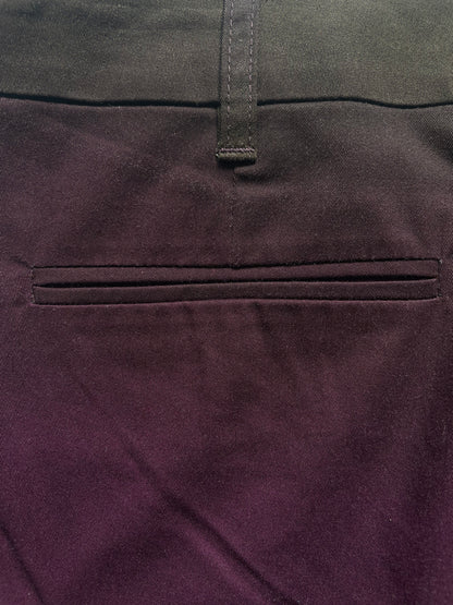 Straight Purple Print Cotton Trousers | Size IT40 UK8 Small