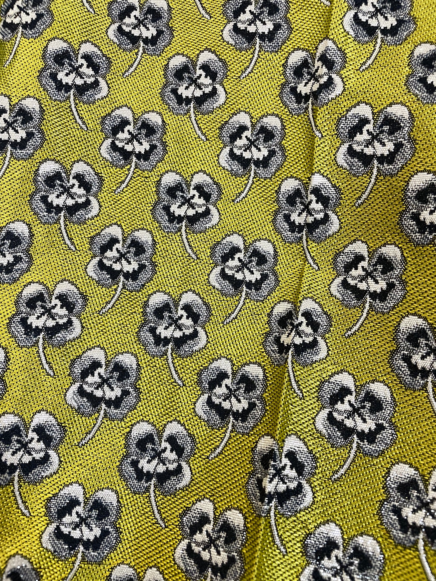 Gold Clover Floral Jacquard Trousers | IT 38 XXS