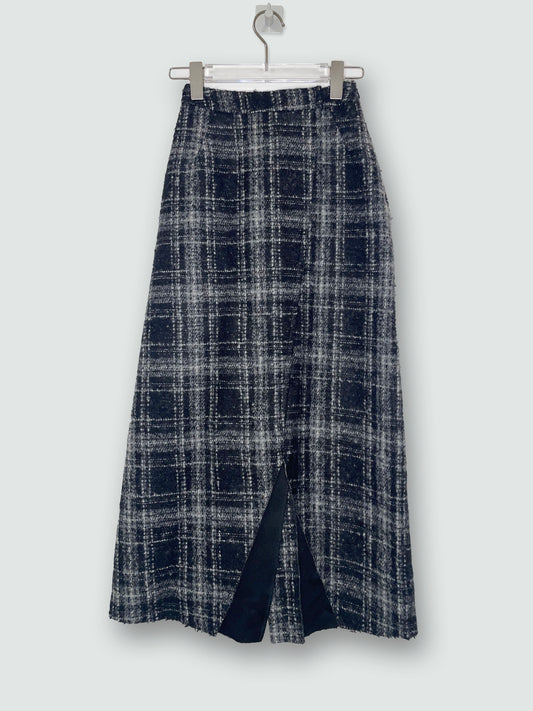 *Runway* F/W 2012 Wool Plaid Midi Skirt | Size XXSmall UK4 US0
