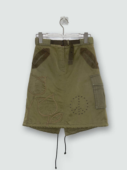 Army Green Cargo Skirt | IT38 UK6 XS