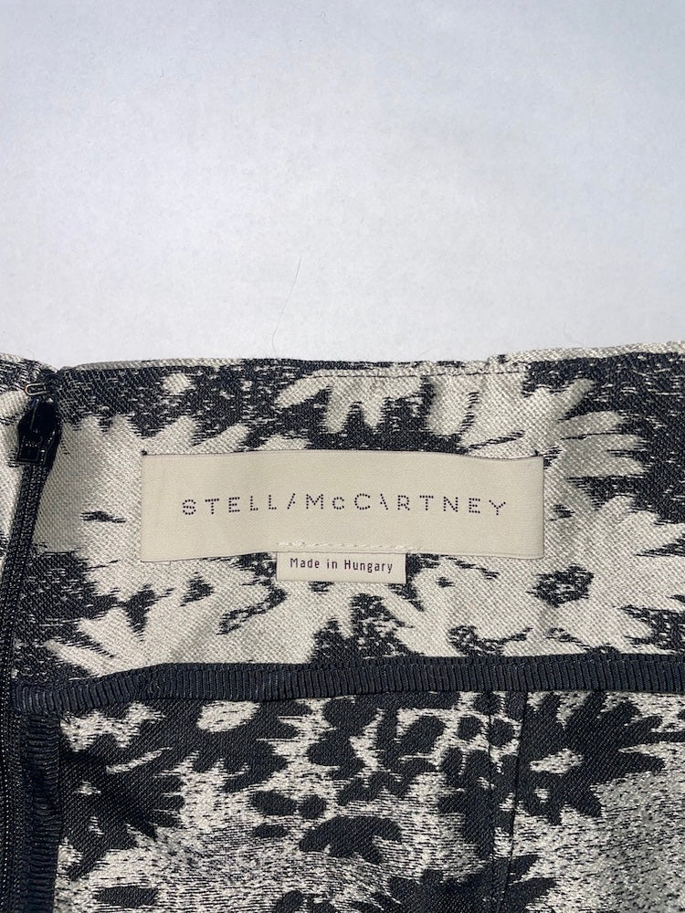 *RUNWAY* S/S2014 Silver Jacquard Floral Skirt | IT34 UK4 XXSmall