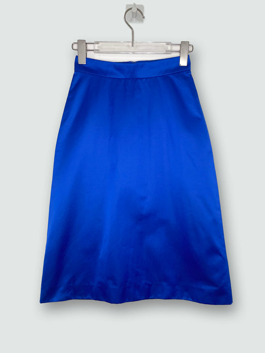 F/W2010 Stefano Pilati Sateen Knee Length Skirt | FR34 UK6 XSmall