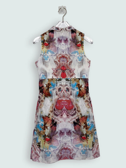 Cotton Poplin Baroque Print Shift Dress | Sz FR34 ~ XSmall