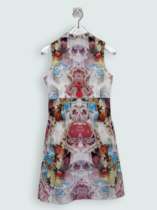 Cotton Poplin Baroque Print Shift Dress | Sz FR34 ~ XSmall