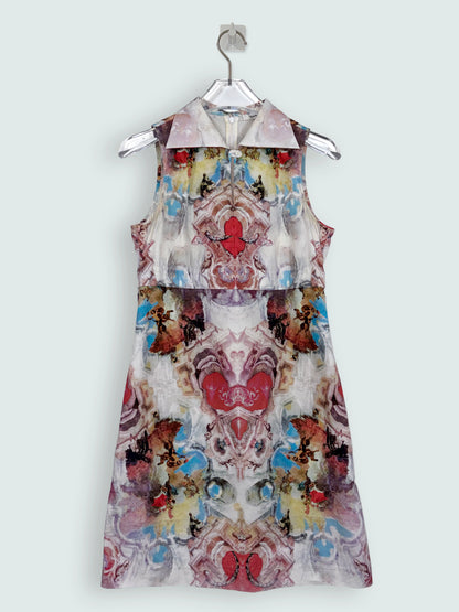 Cotton Poplin Baroque Print Shift Dress | Sz FR34 ~ XSmall