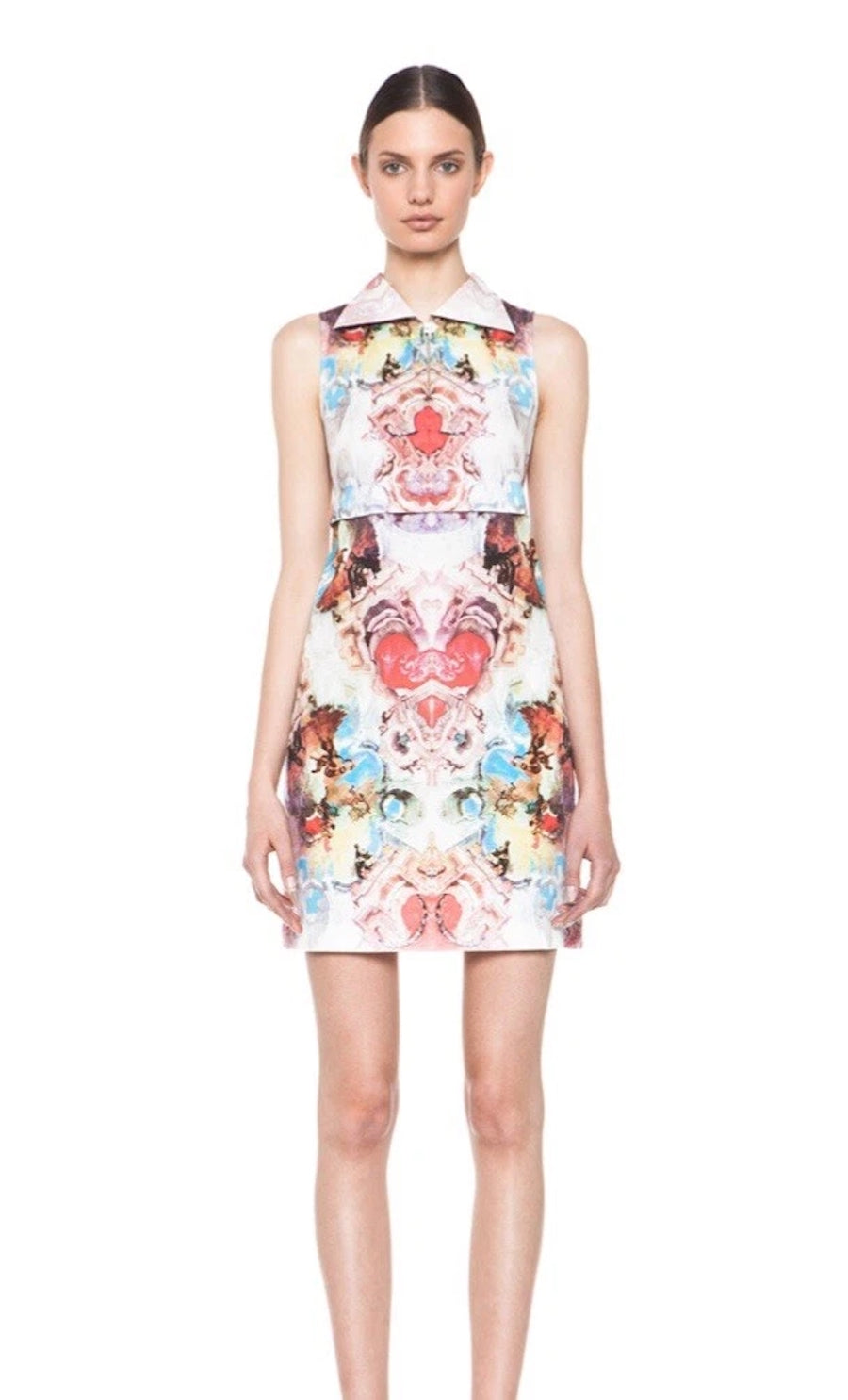 Cotton Poplin Baroque Print Shift Dress | Sz FR34 ~ XSmall
