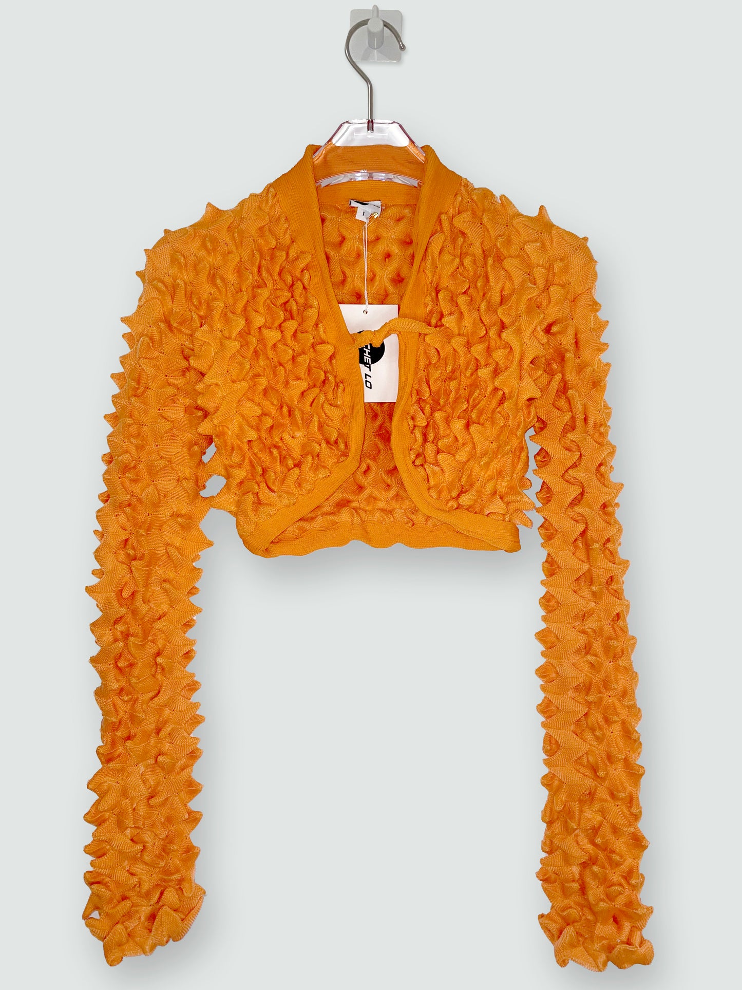 *Runway* SS 2013 Orange Spiky Spikes Bolero Cardigan | Size 1 ~ XS-M