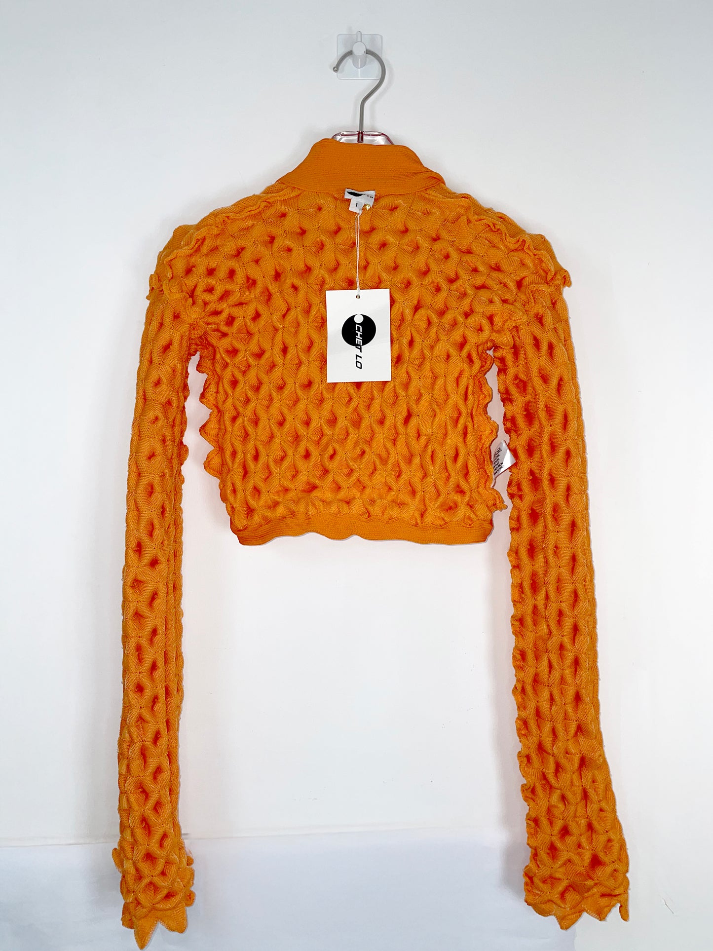 *Runway* SS 2013 Orange Spiky Spikes Bolero Cardigan | Size 1 ~ XS-M