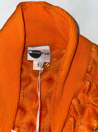 *Runway* SS 2013 Orange Spiky Spikes Bolero Cardigan | Size 1 ~ XS-M
