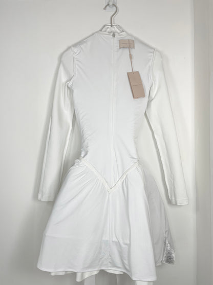 White Lace Up Pannier Skirt Dress | Sz UK6 ~ XSmall