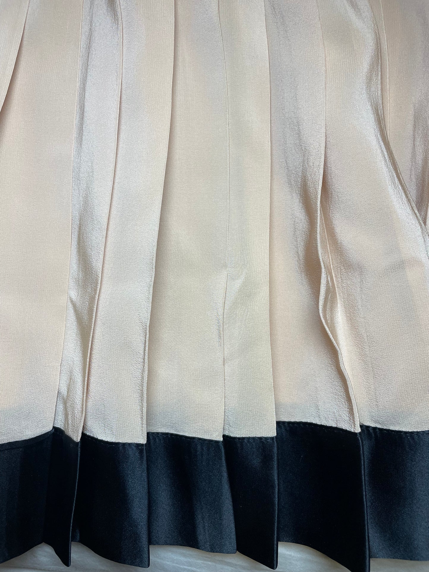 Pleat Silk Beige Skirt | Sz IT 38 ~ XSmall