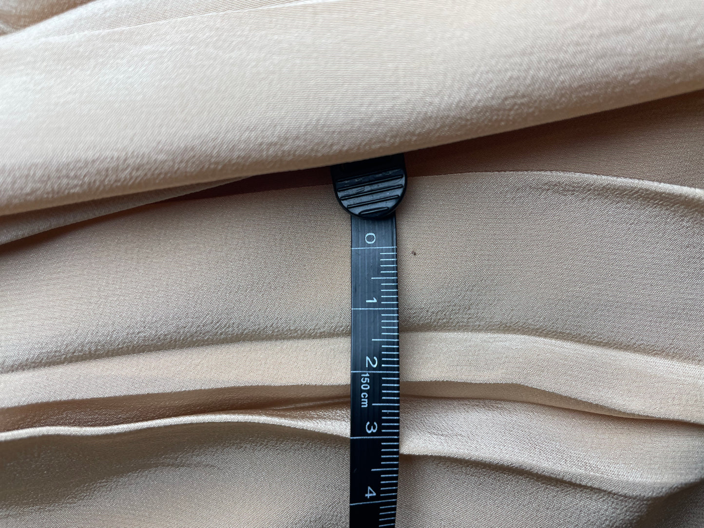 Pleat Silk Beige Skirt | Sz IT 38 ~ XSmall