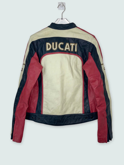 Racer Graphic Vintage Leather Jacket | Sz 46 ~ Small-Medium