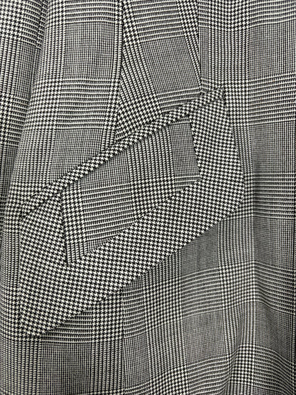 Houndstooth Wool Blazer w/ Tie Front & Flared Bell Cuffs | Sz DE34
