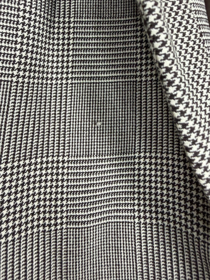 Houndstooth Wool Blazer w/ Tie Front & Flared Bell Cuffs | Sz DE34